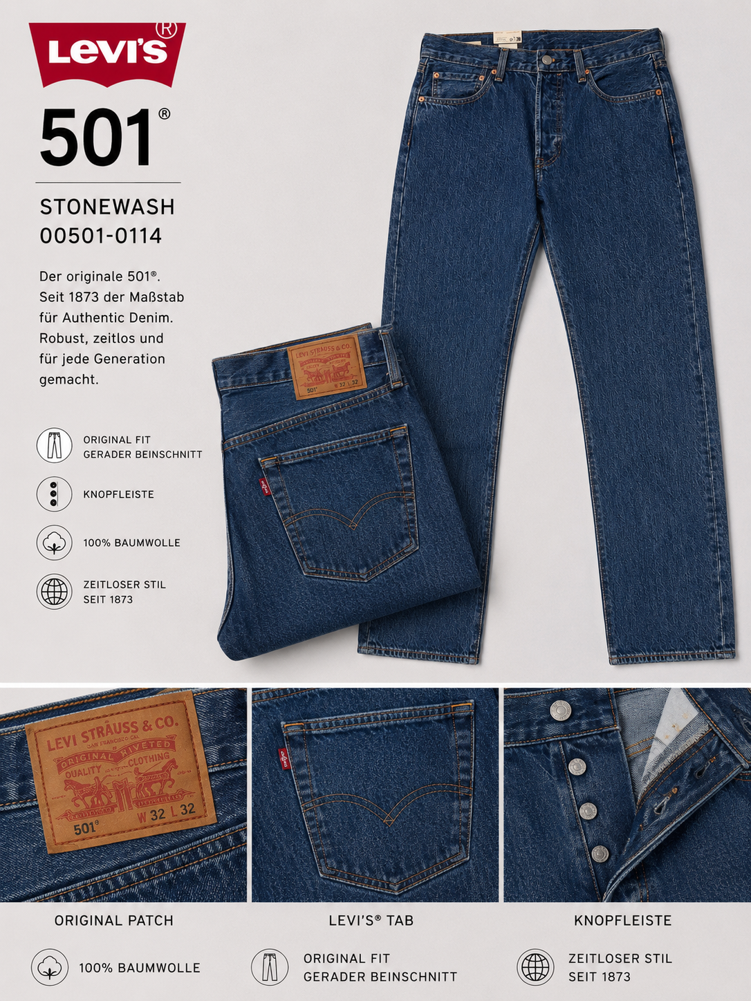 Levi's® 501 Original - Stone Wash