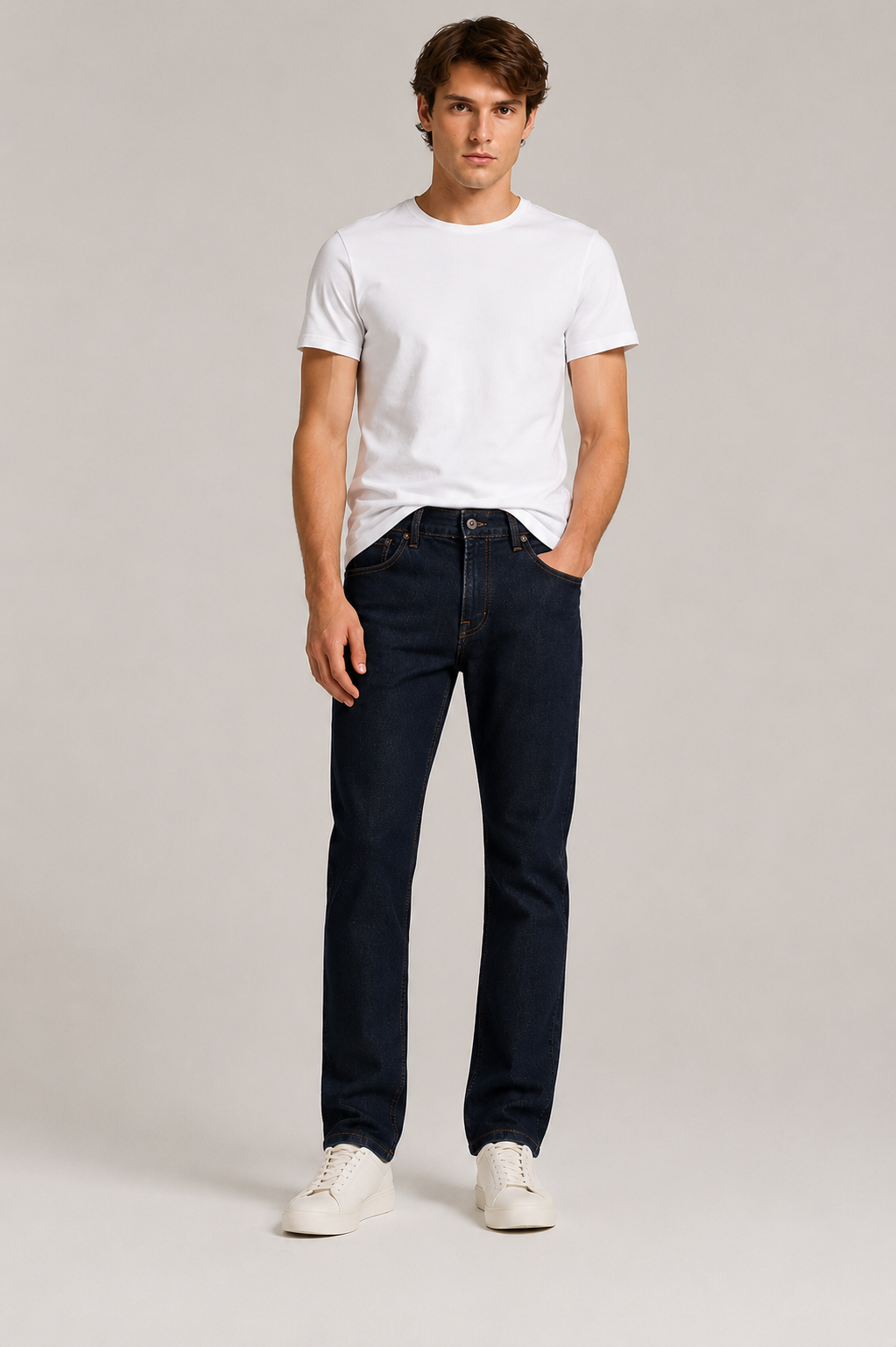 Pepe Jeans - Cash Straight Fit Regular Waist in Dark Blue