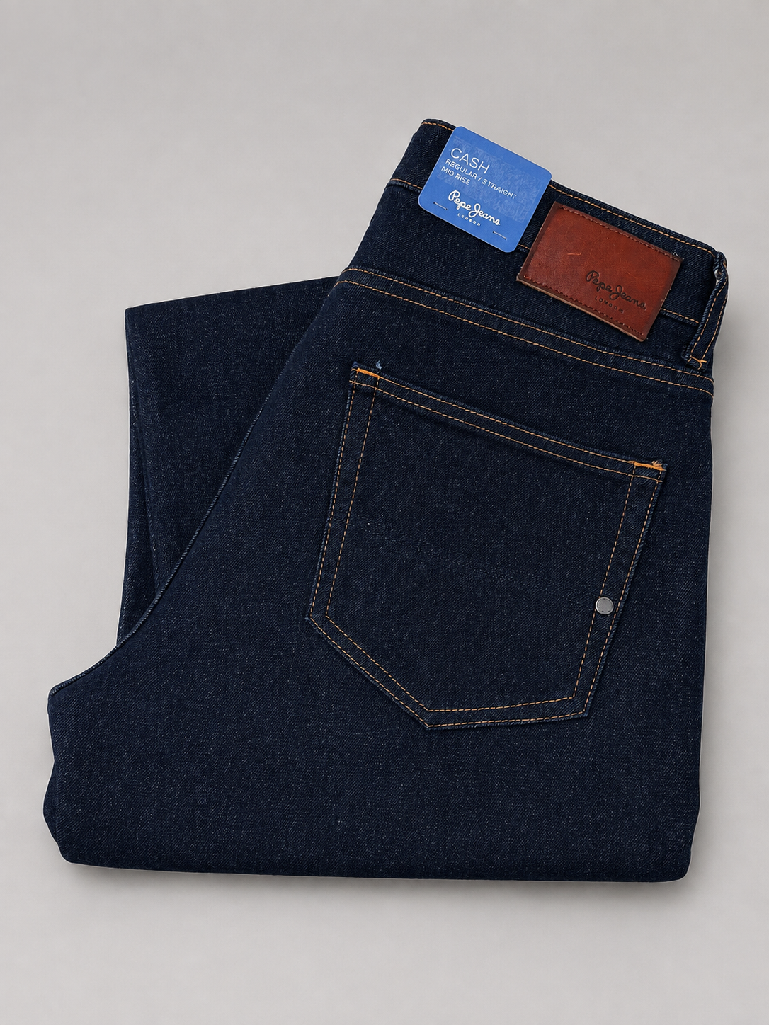 Pepe Jeans - Cash Straight Fit Regular Waist in Dark Blue