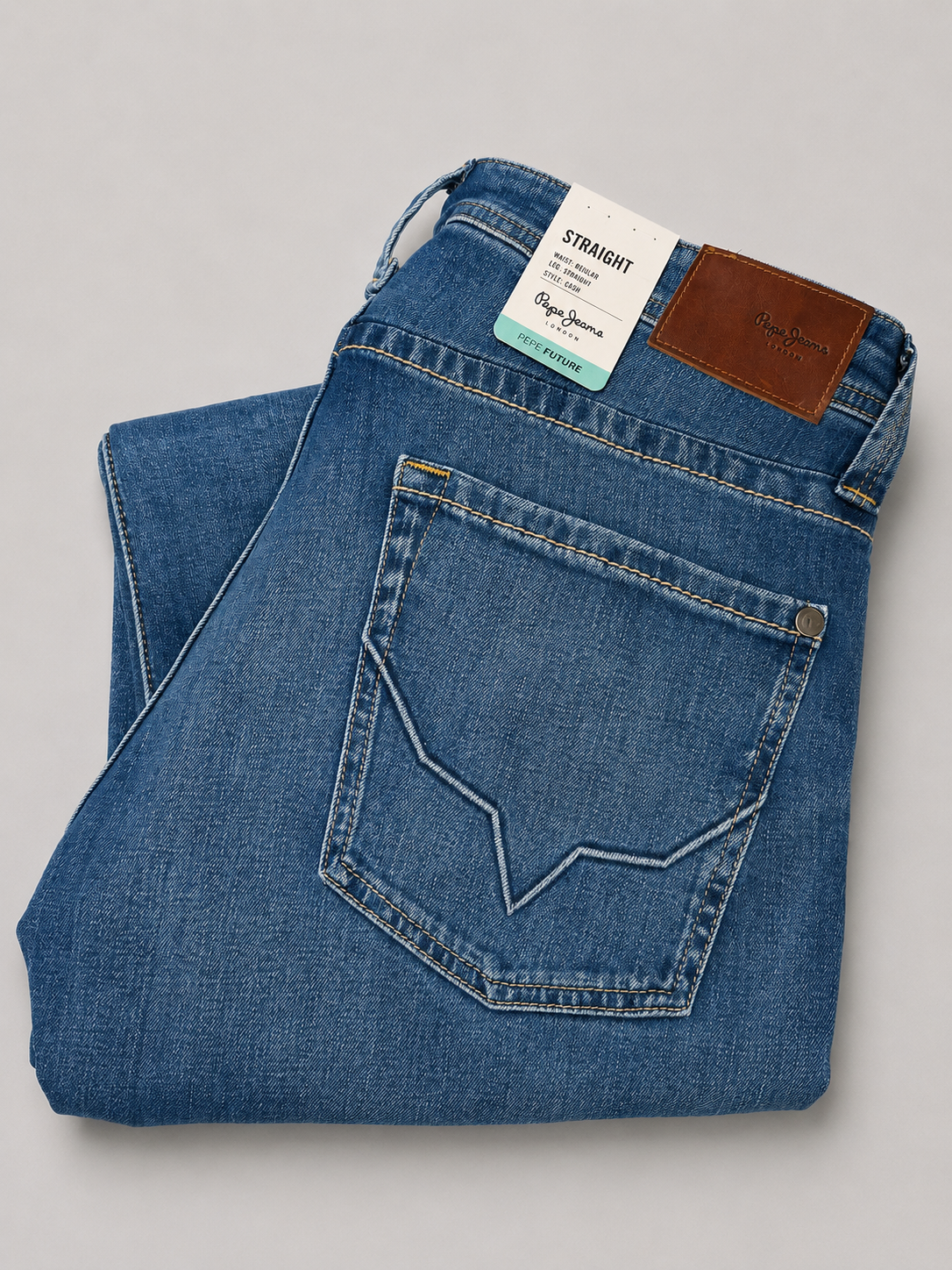 Pepe Jeans - Cash Straight Fit Regular Waist in Light Blue