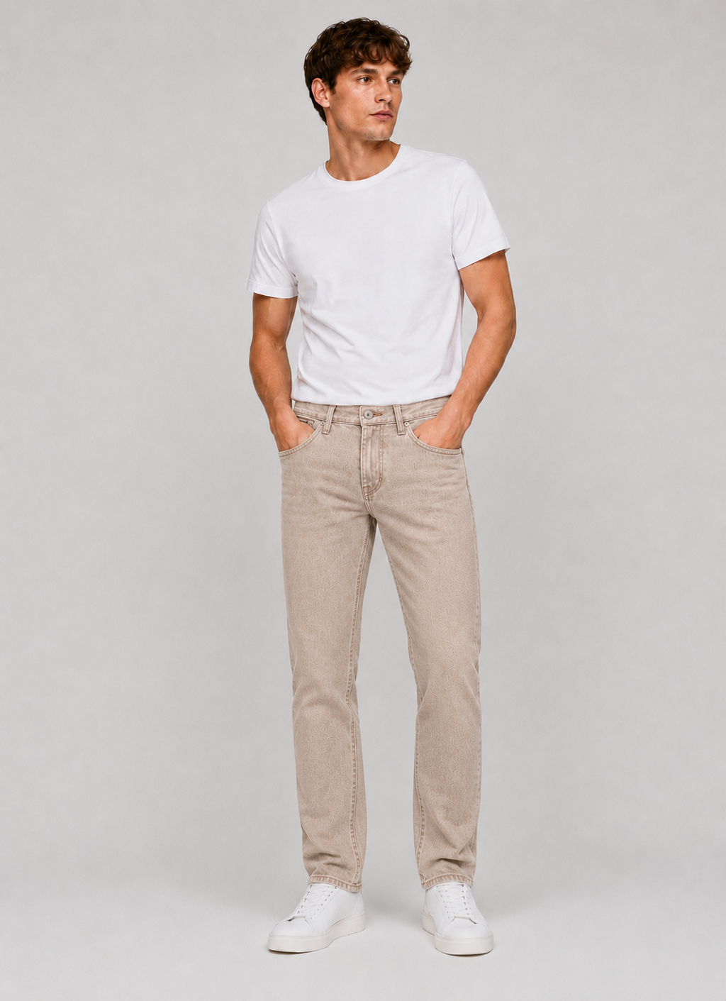 Pepe Jeans - Cash Straight Fit Regular Waist in Malt Beige