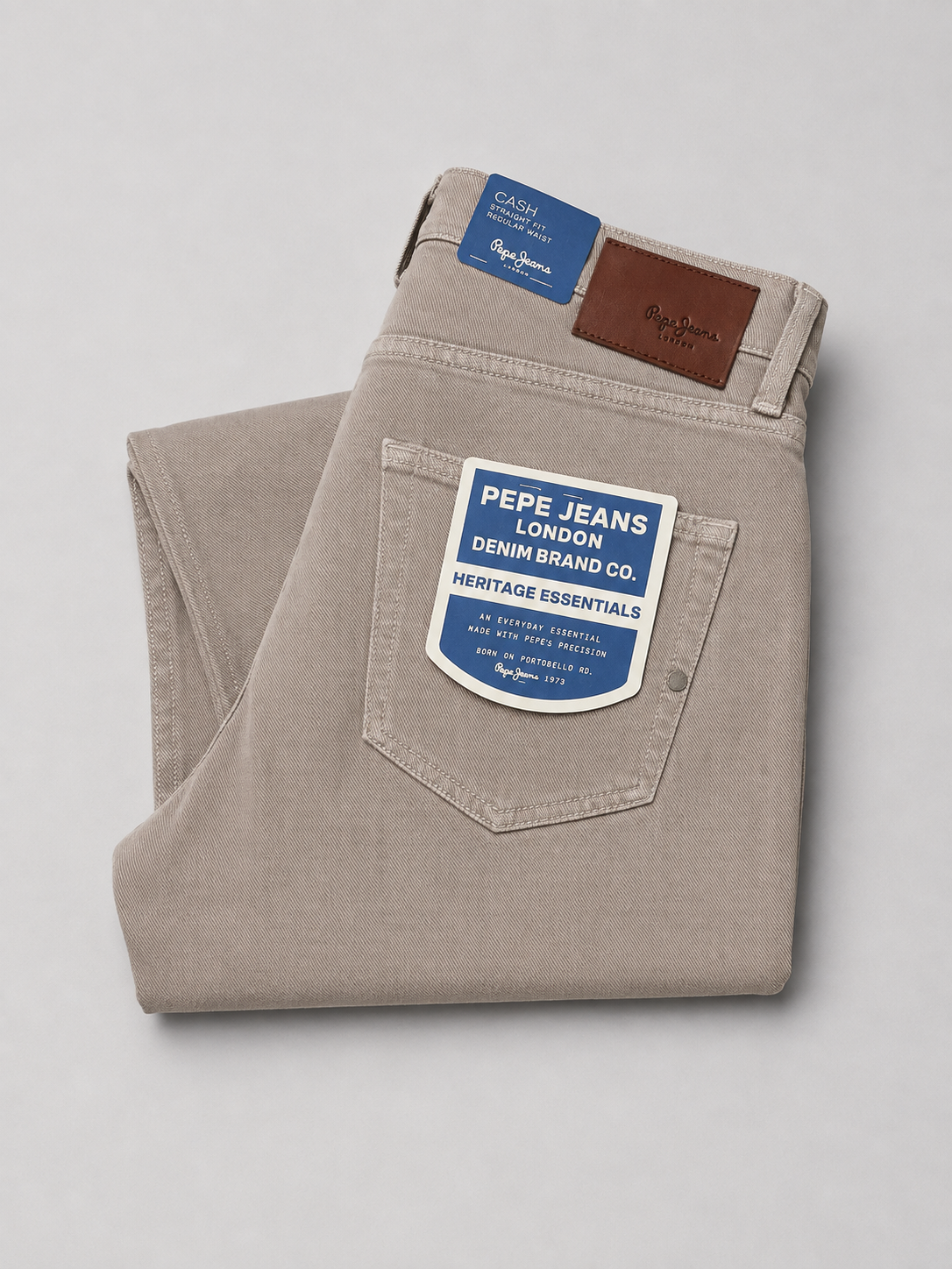 Pepe Jeans - Cash Straight Fit Regular Waist in Malt Beige