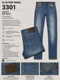 G-Star - 3301 Slim in Vintage Medium Aged