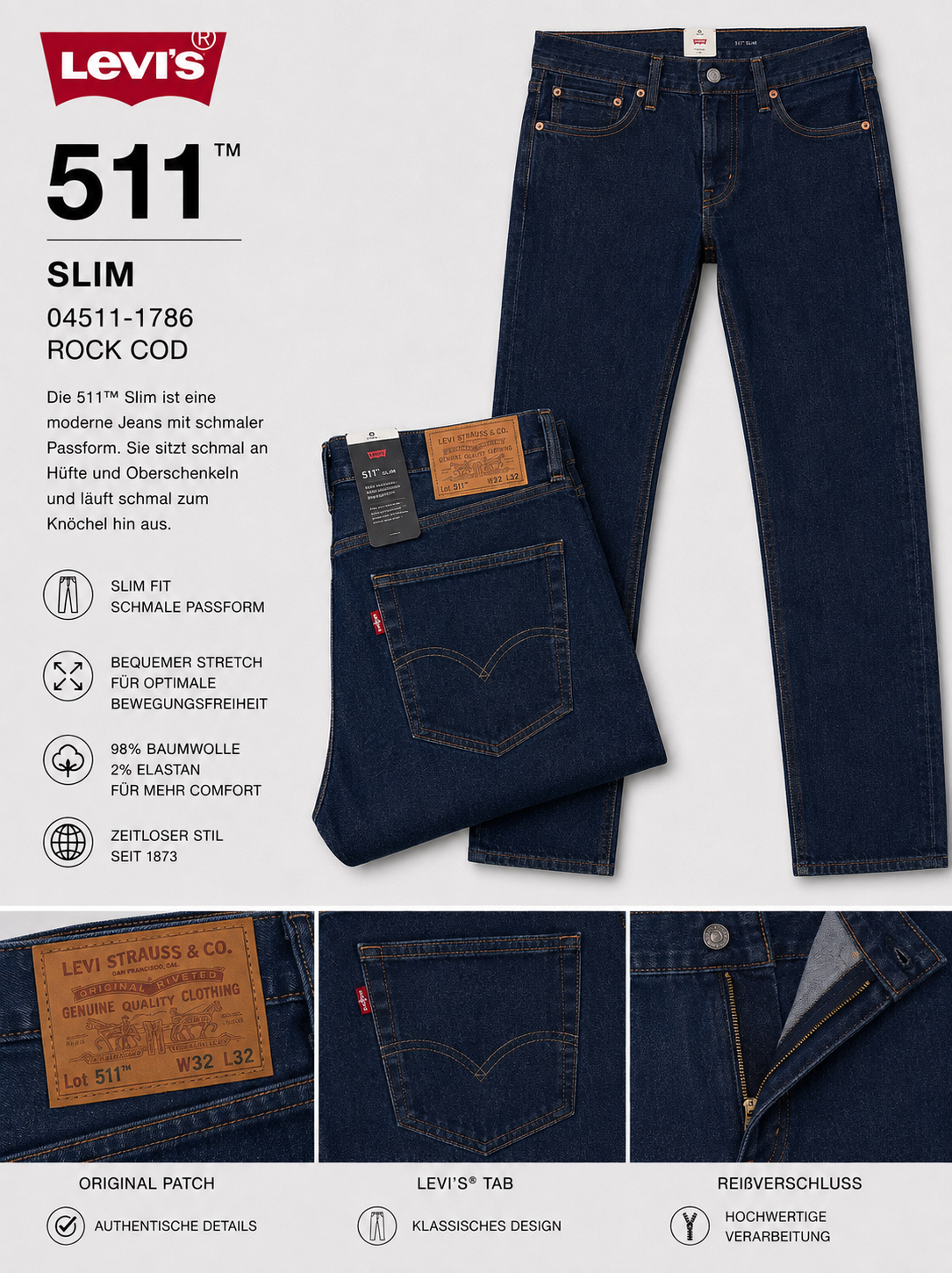 Levi's® 511 Slim - Rock Cod